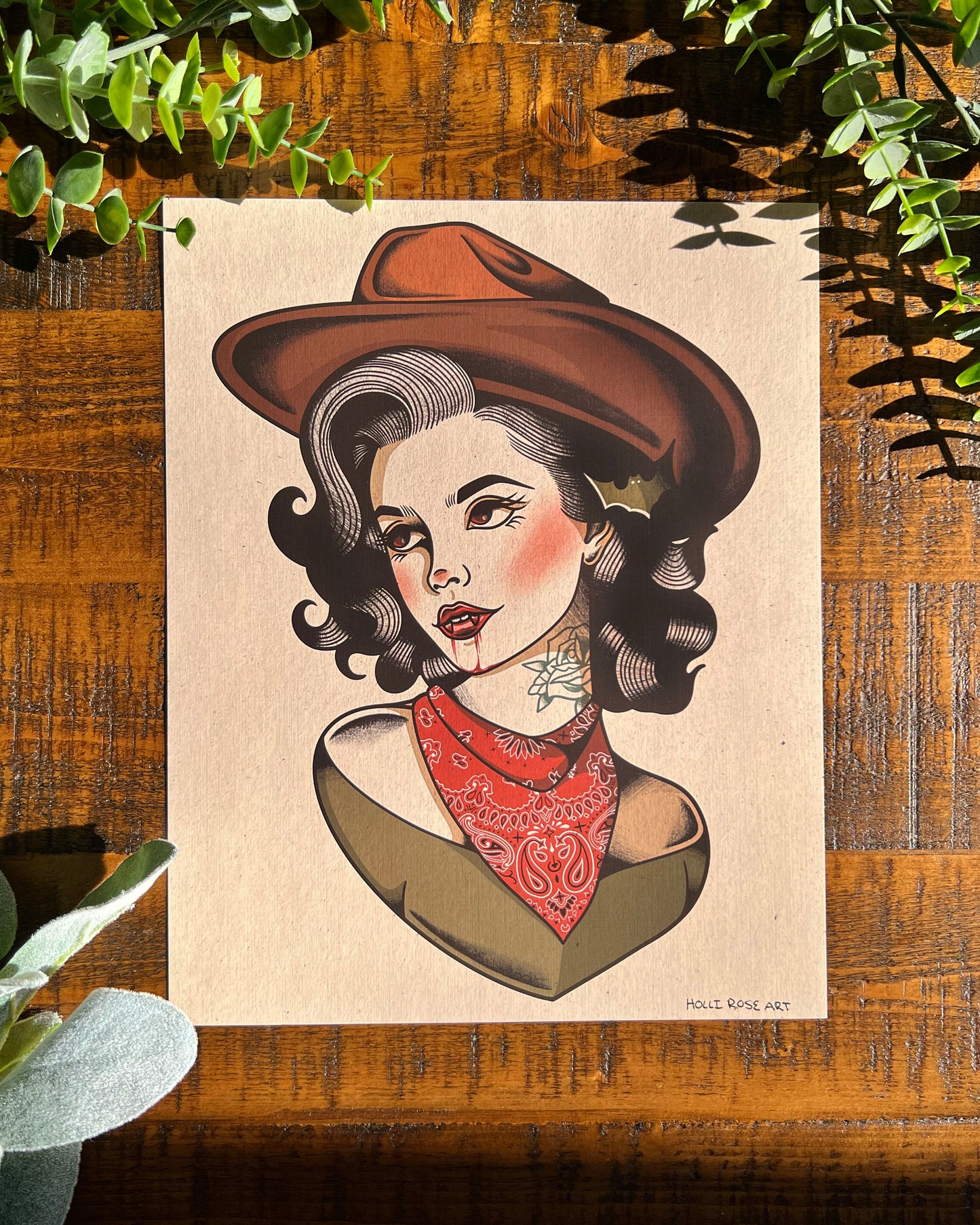 Cowgirl Vampire Print