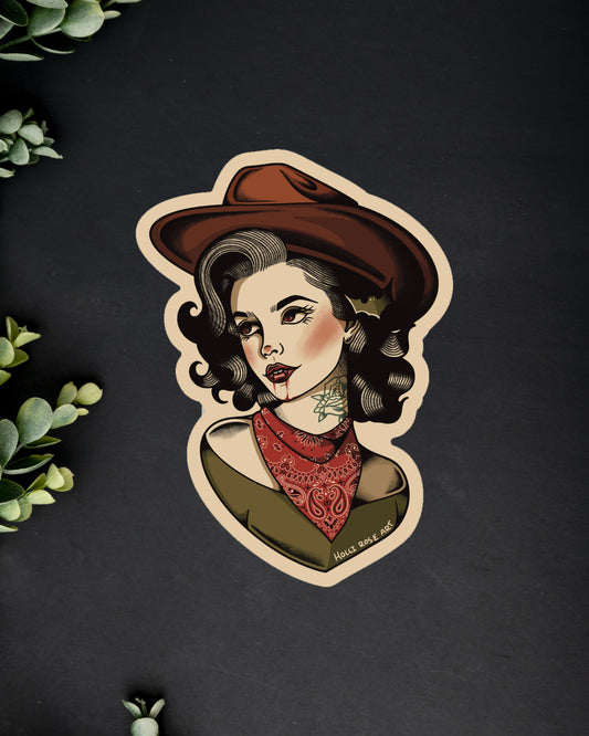 Cowgirl Vampire Sticker