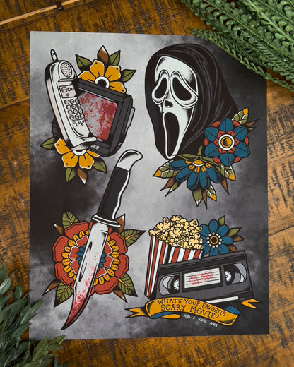 Black Ghosty Print