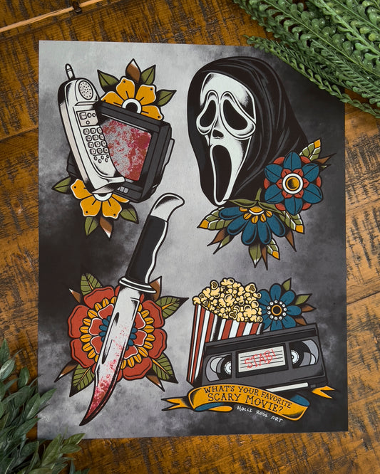 Black Ghosty Print