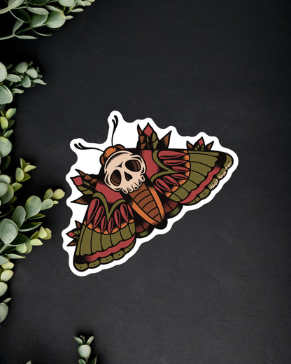 Death Moth American Trad Sticker