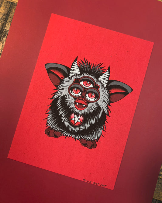 a three eyed furb art print