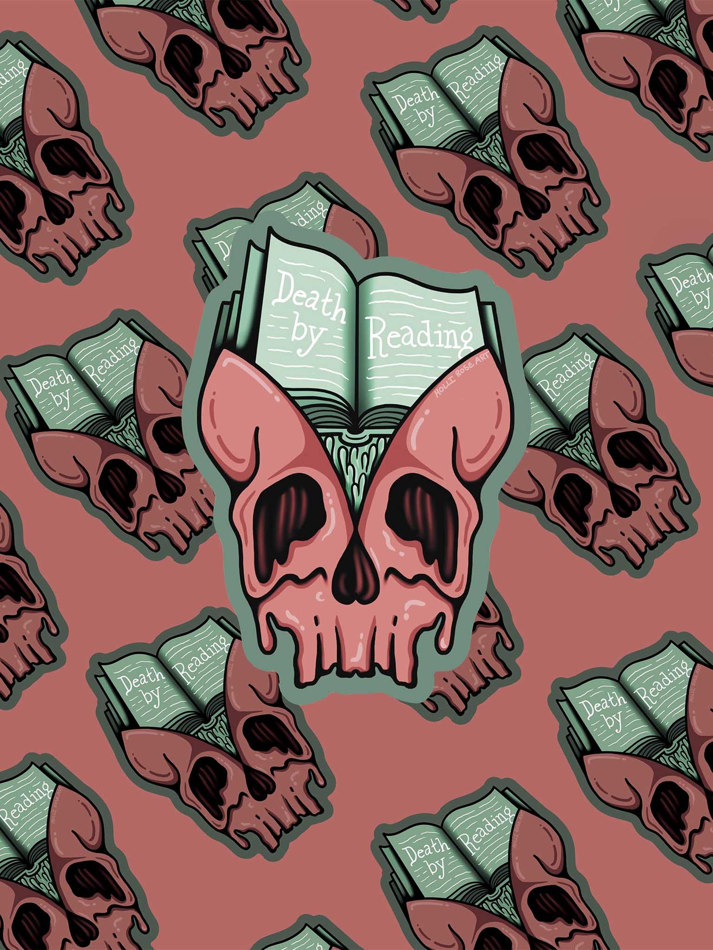 Death By Reading Sticker