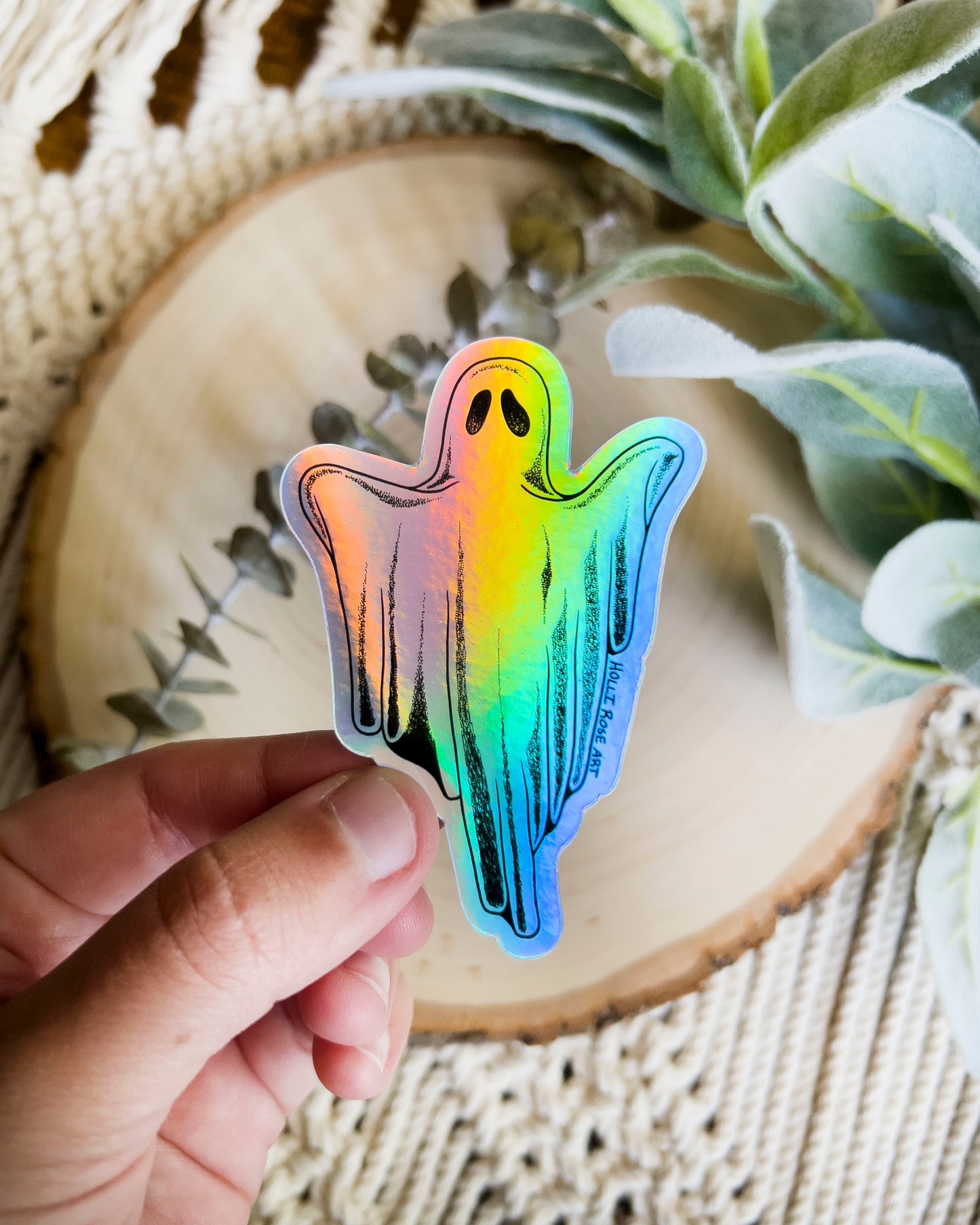 Ghosty Holographic Sticker