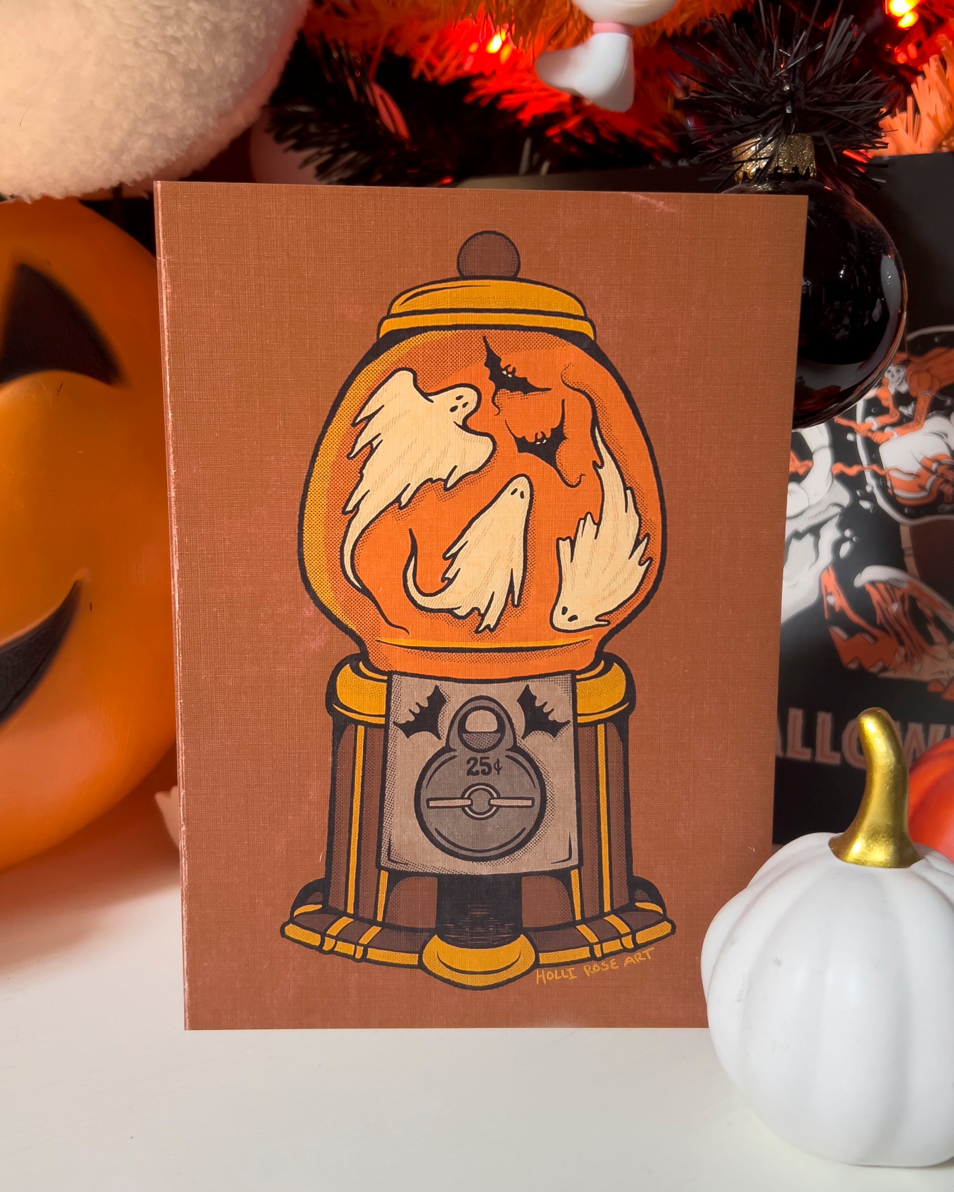 ghosts in a gumball machine print