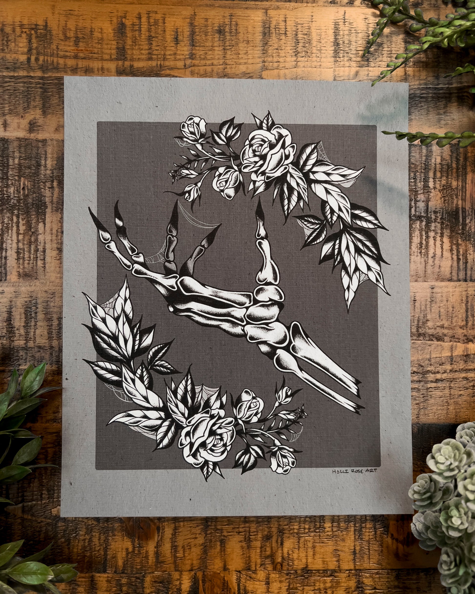 skeleton hand print