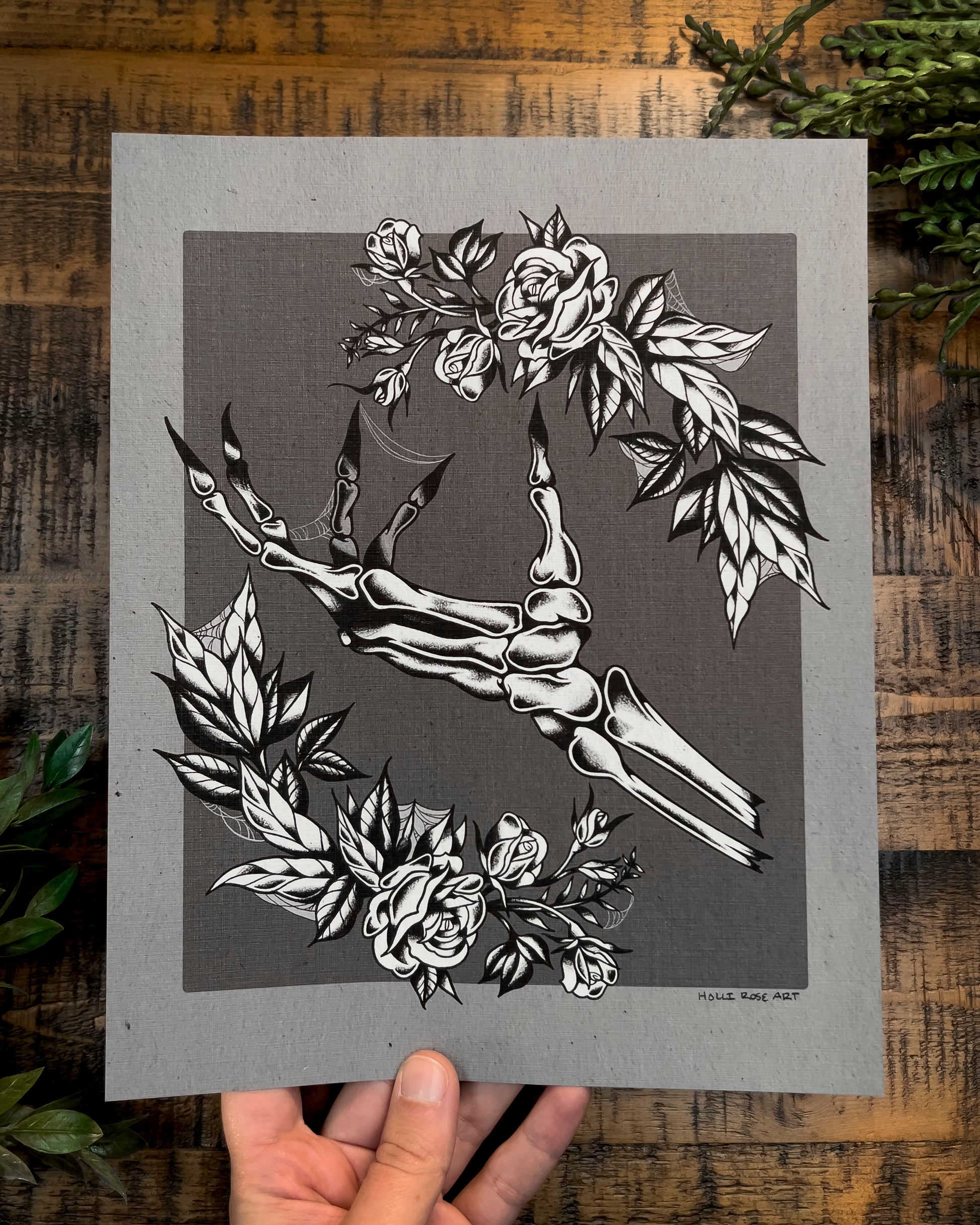 skeleton hand print