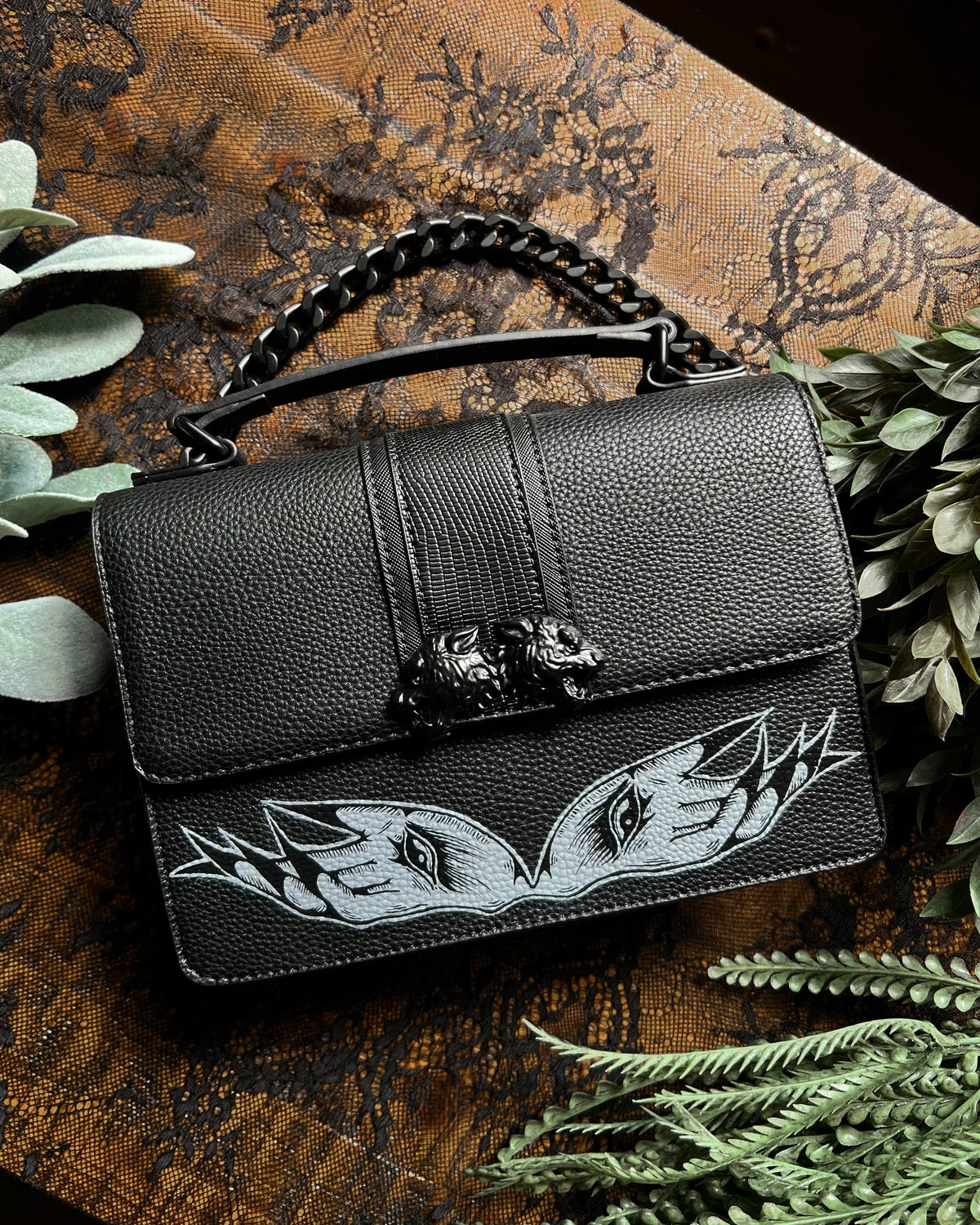 All Seeing Hand Painted Purse