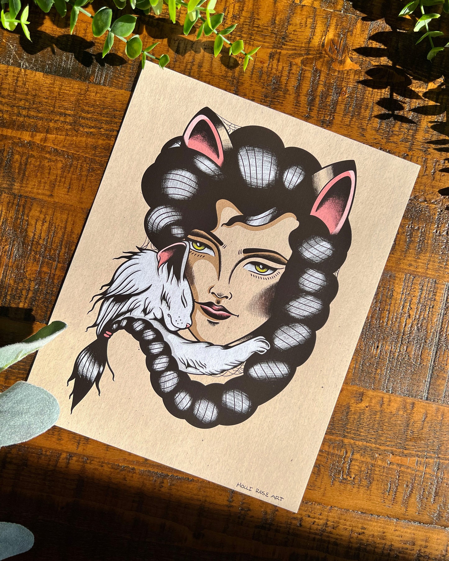 Kitty Kat Girl Print