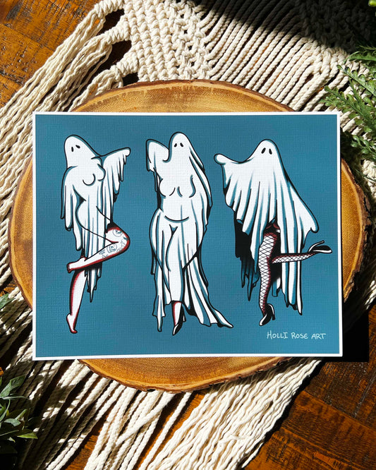 Pinup Ghost Trio Print