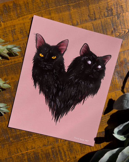 Meep and Moe Cat Print