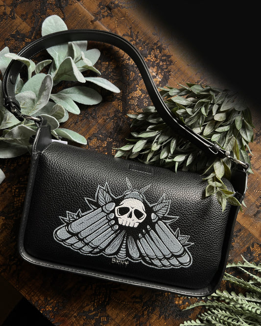 Death Moth Hand Painted Purse