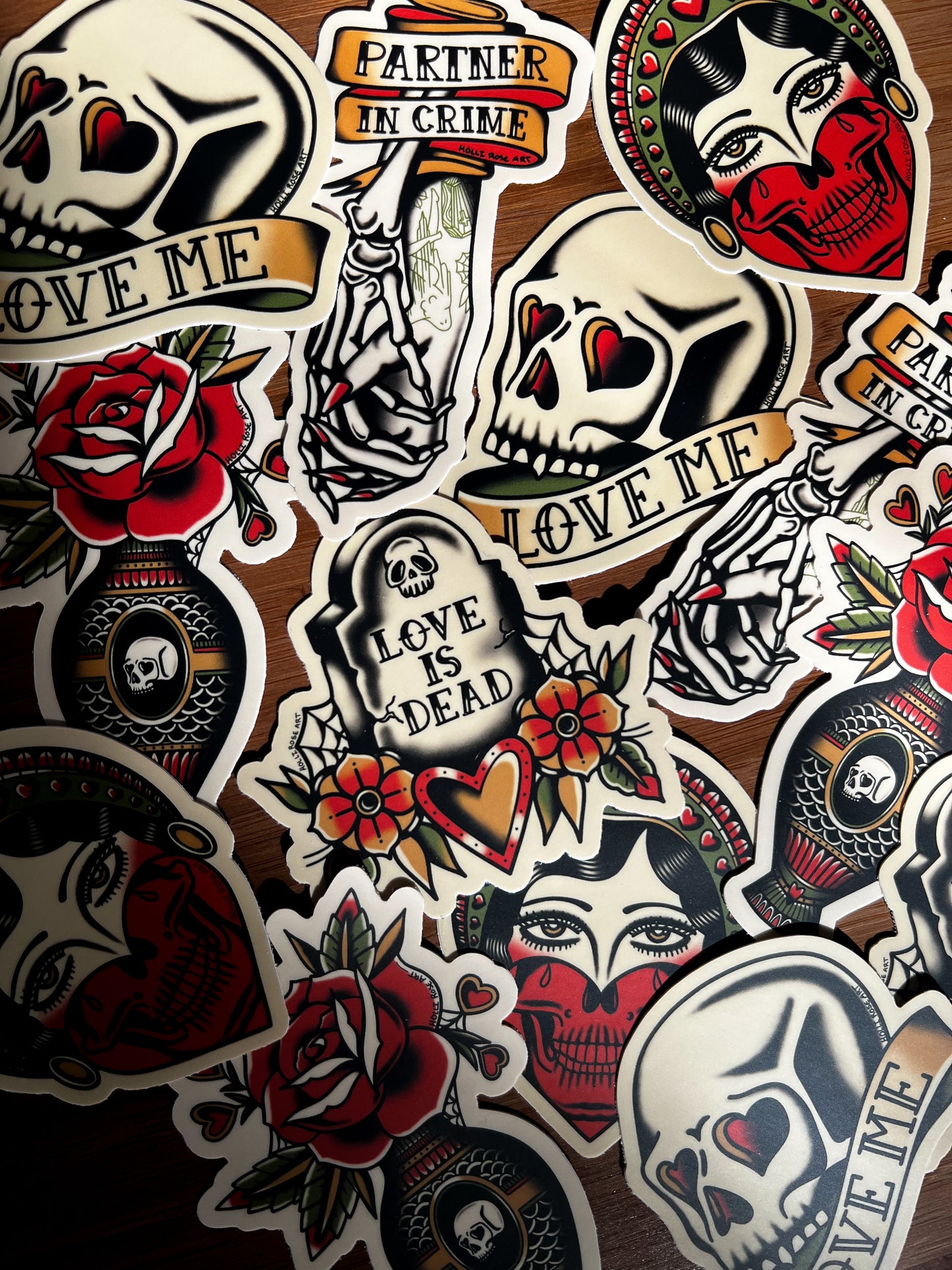 a collage of stickers