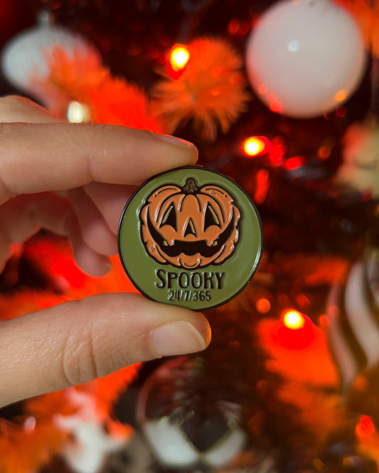 Spooky 24/7/365 Enamel Pin