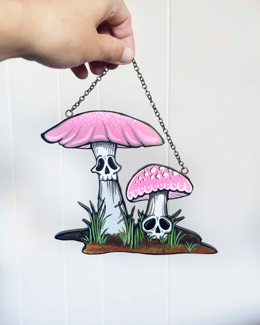 Pink Shroomies Painting