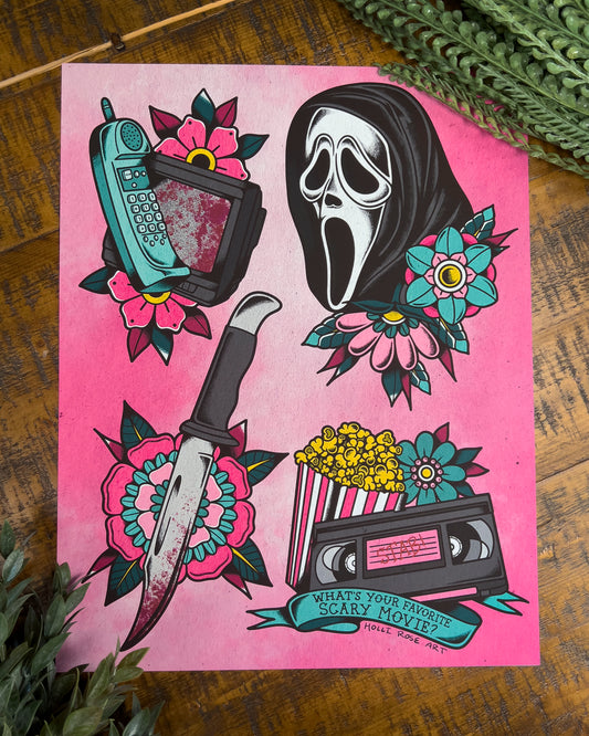 Pink Ghosty Print