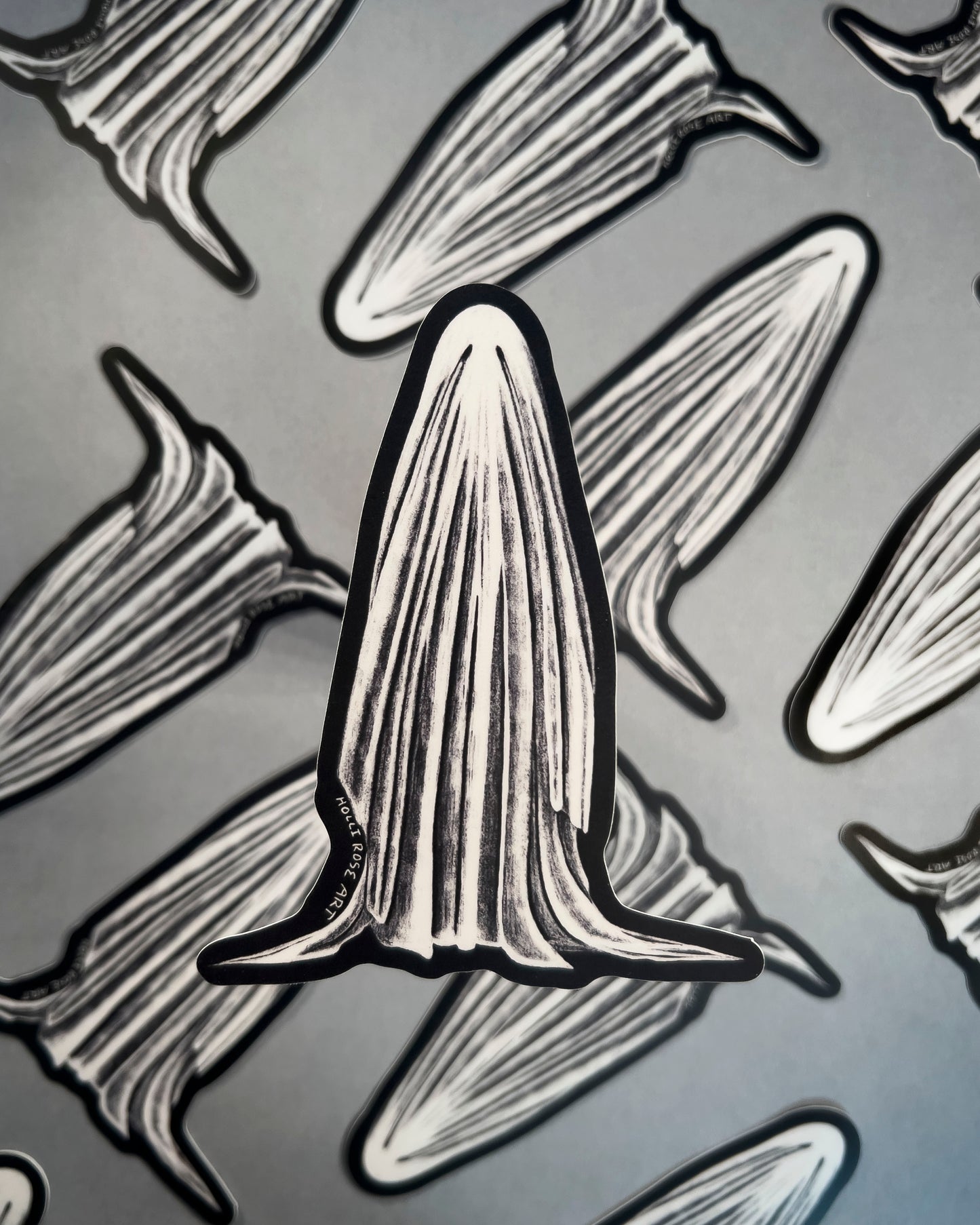 a lonely sheet ghost sticker