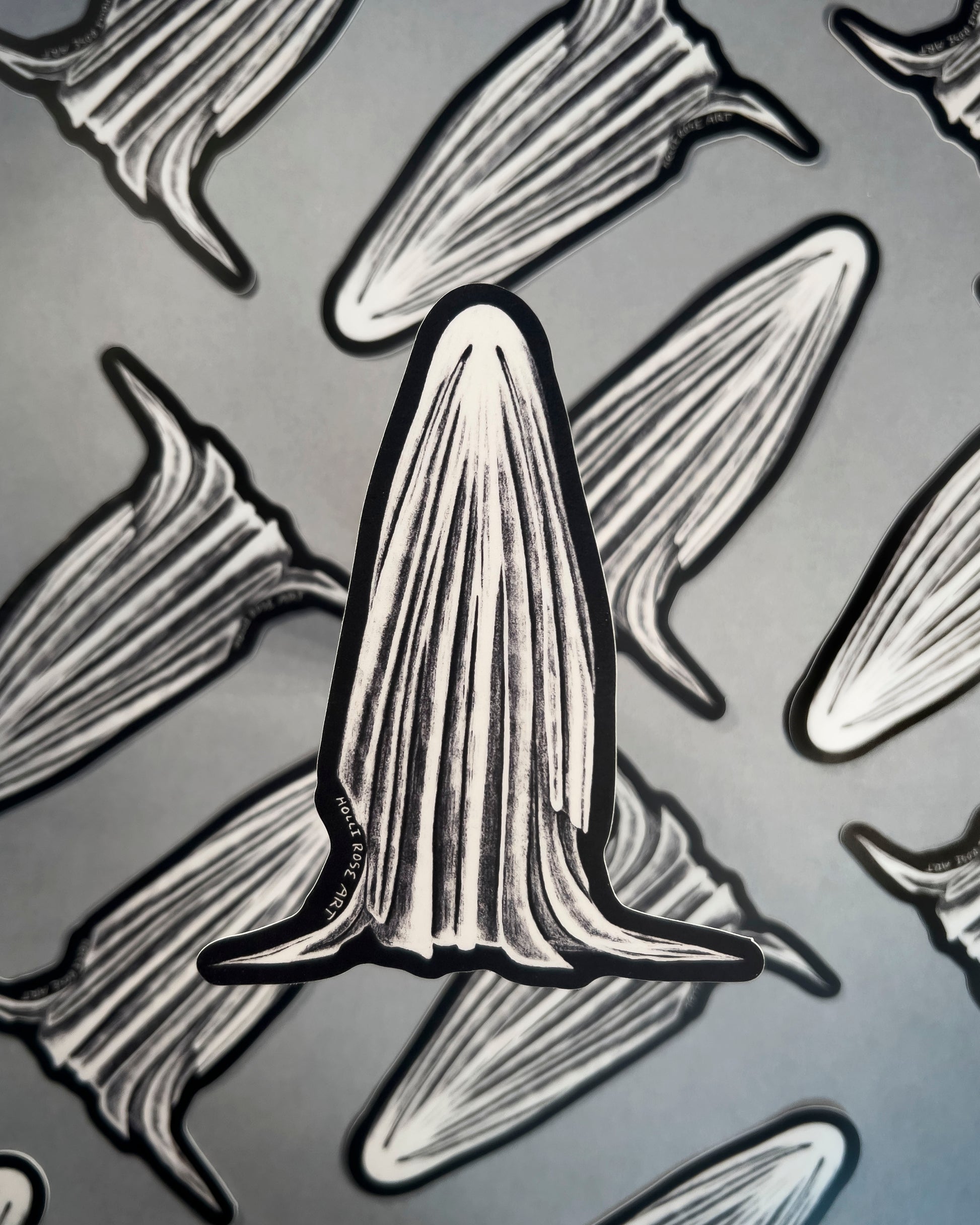 a lonely sheet ghost sticker