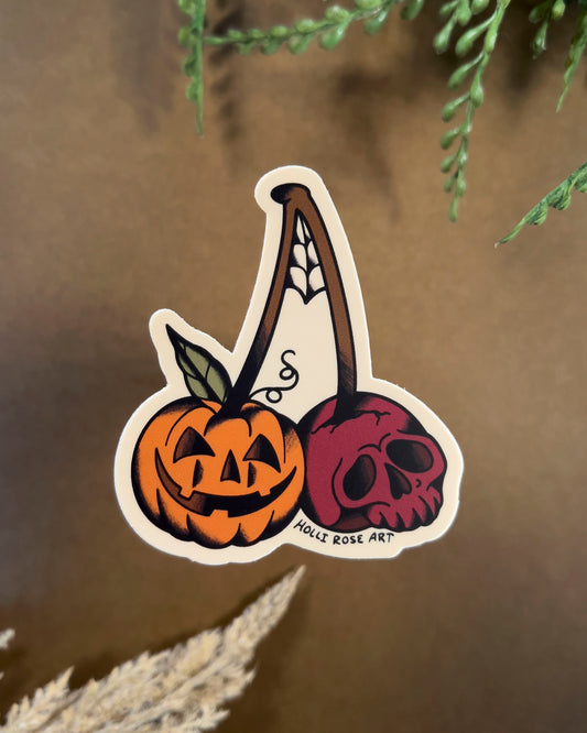 Spooky Cherries Sticker