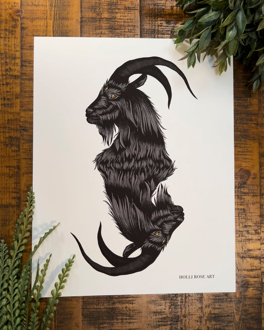 double headed goat print