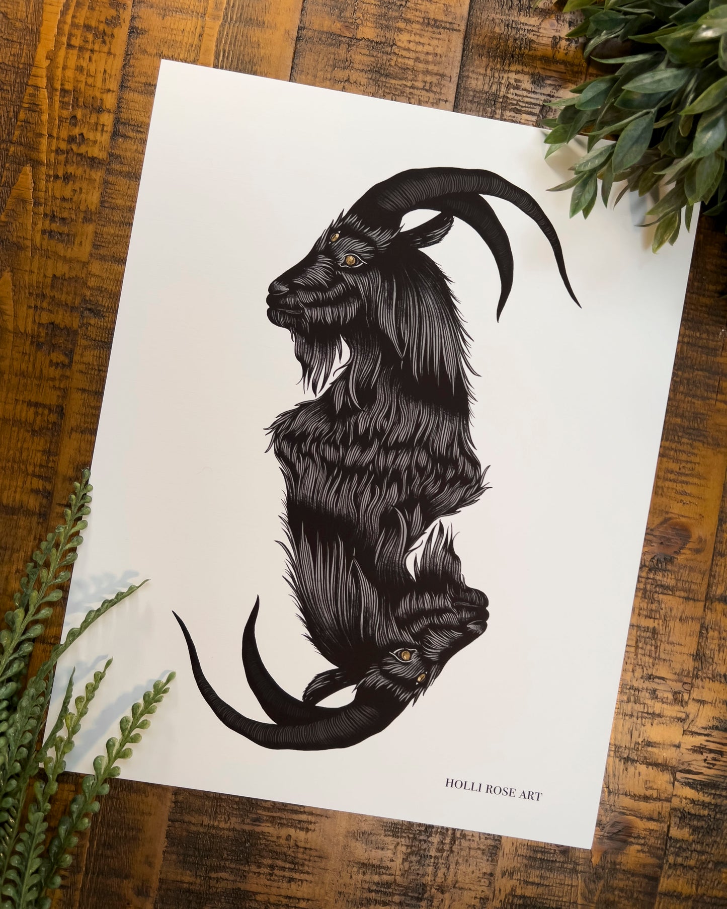 double headed goat print
