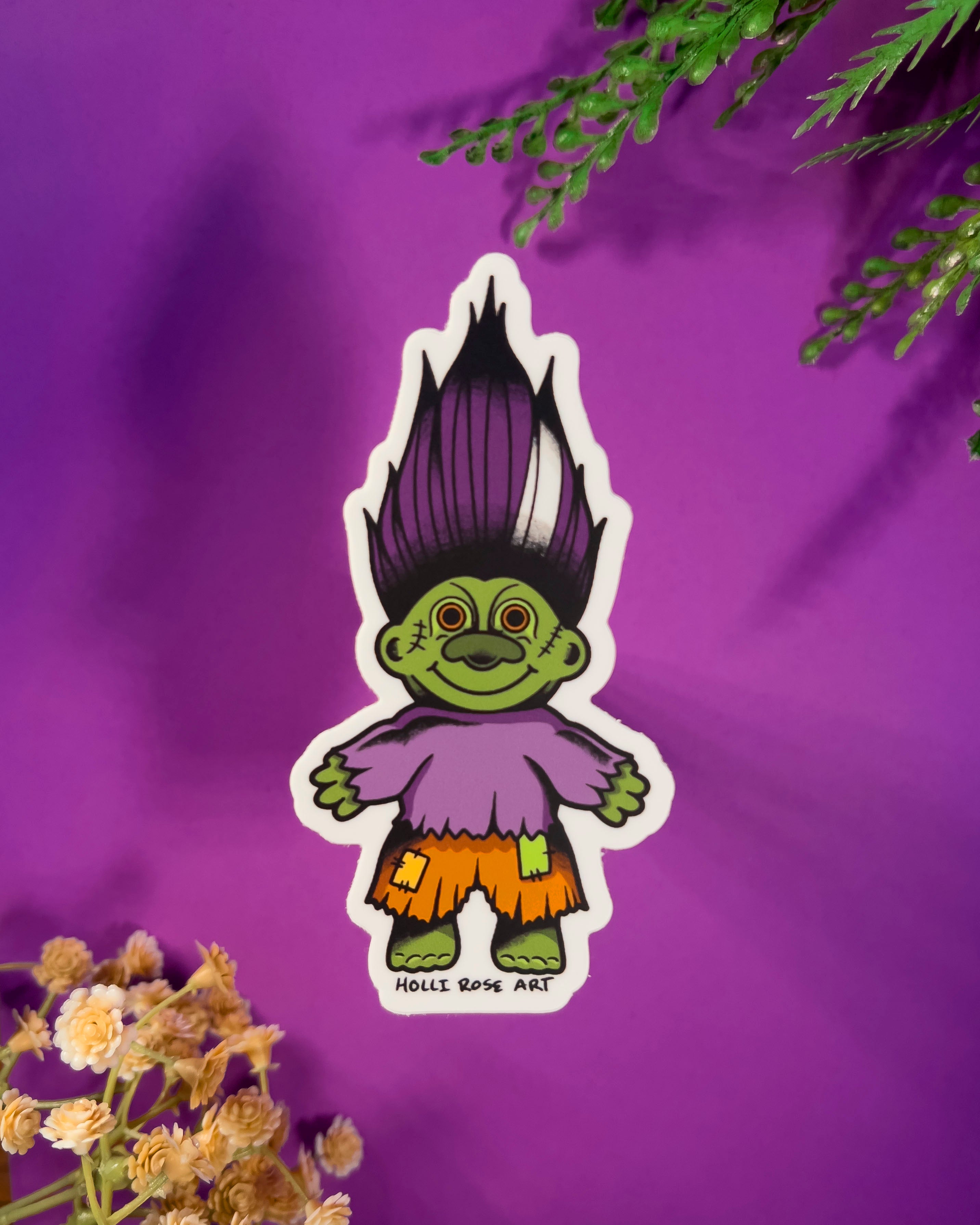 Spooky Troll Sticker – Holli Rose Art