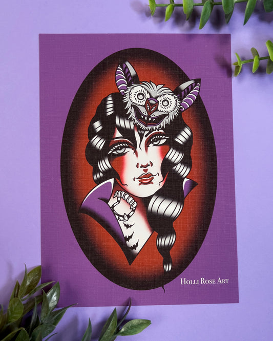 vampire girl art print