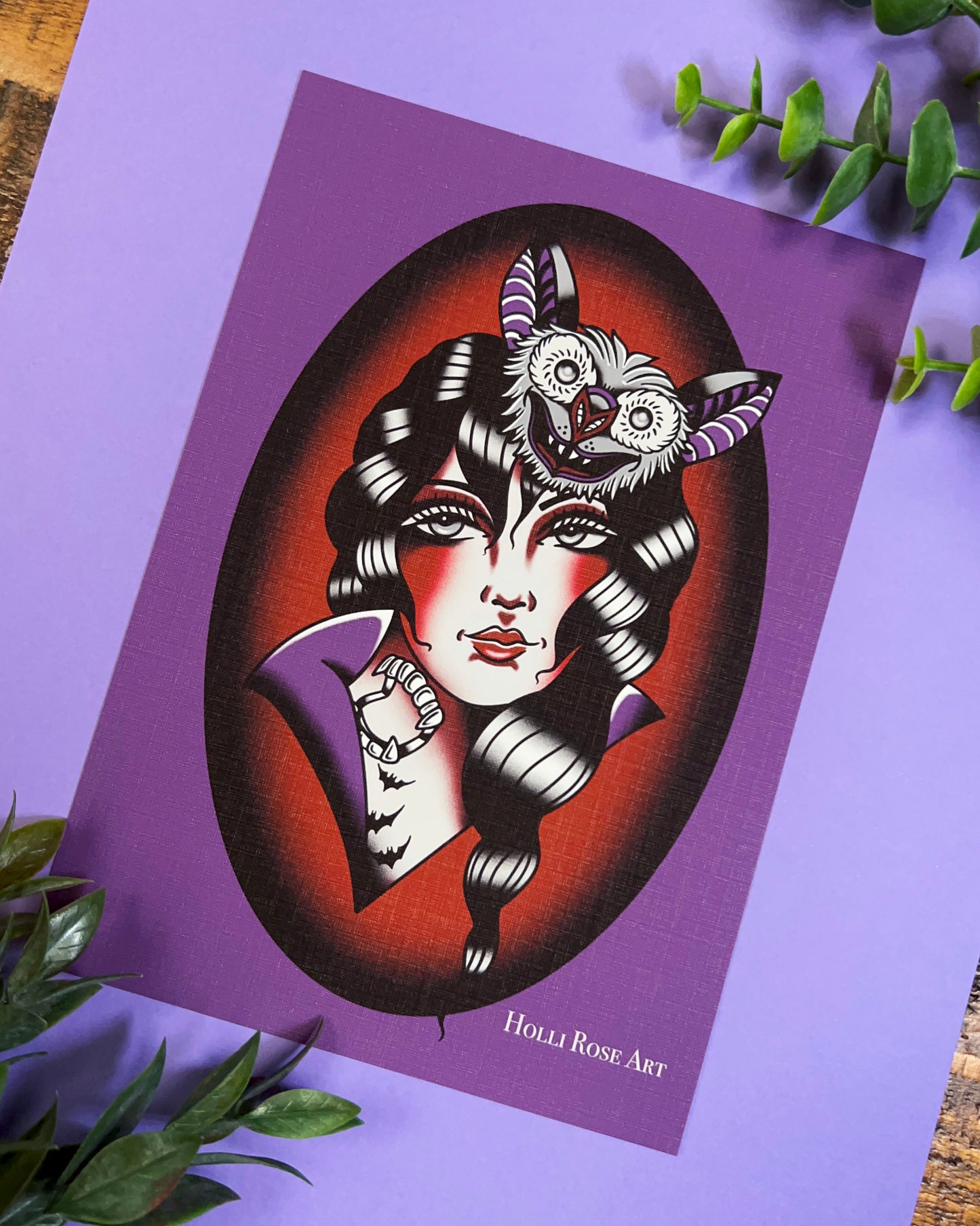 vampire girl art print