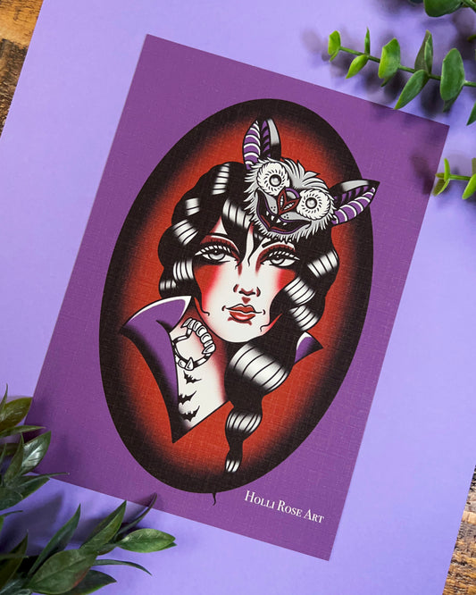 vampire girl art print