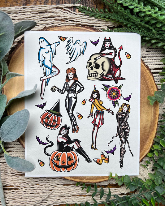 Spooky Babes Pt. 2 Flash Sheet Print