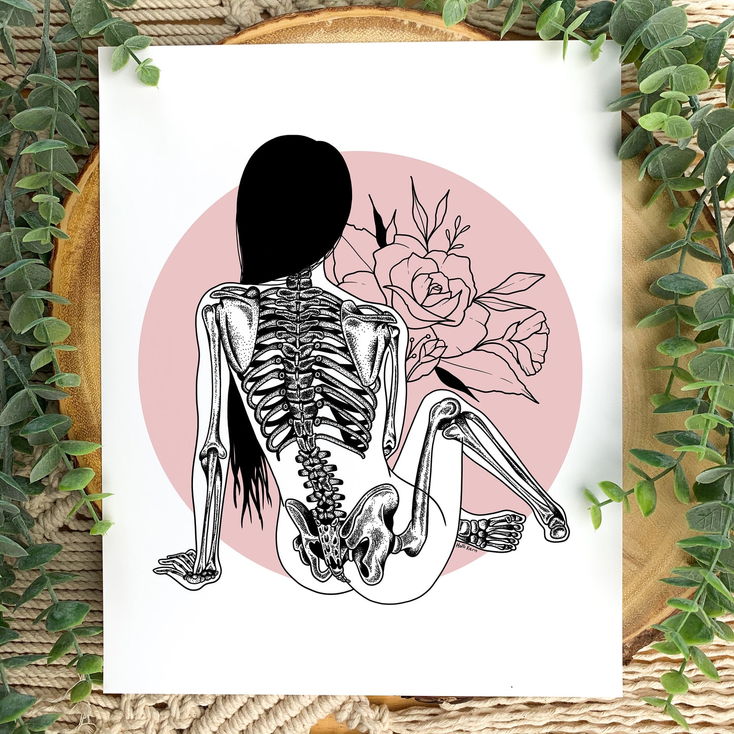 Skeleton Girl Print